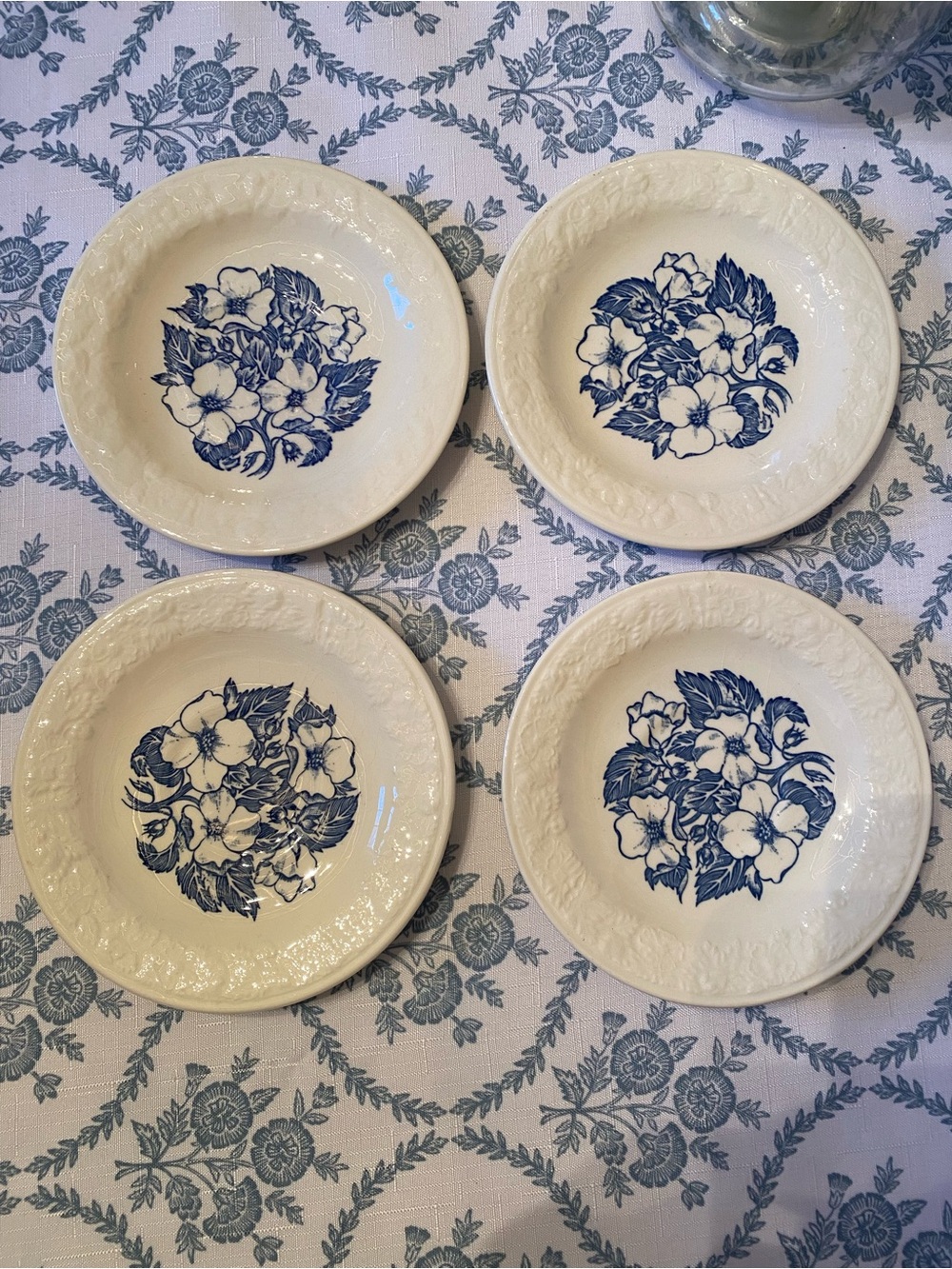 Homer Laughlin Wild Rose 6” plates - Set of 4